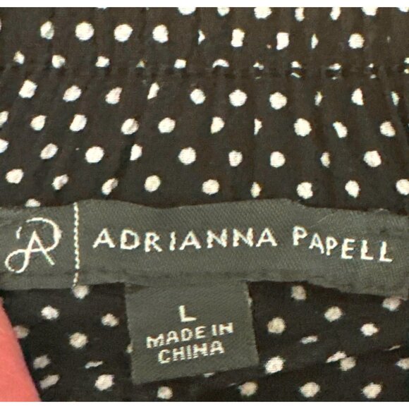 Adrianna Papell LG Polka Dot Culotte Pants Retro Wide Leg Trousers Chic Goucho - Picture 6 of 10